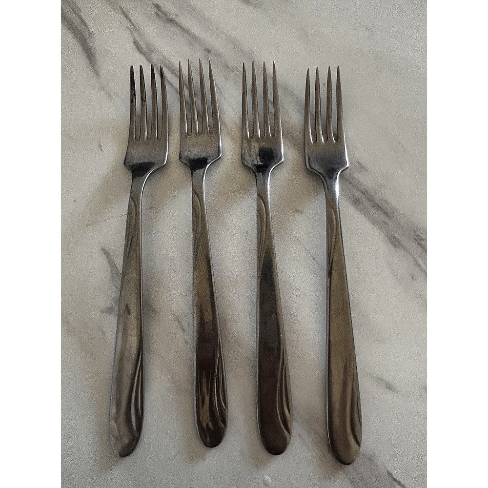 Vintage Firth Purbrite Stainless Dinner Forks Flatware Set of 4‎ England